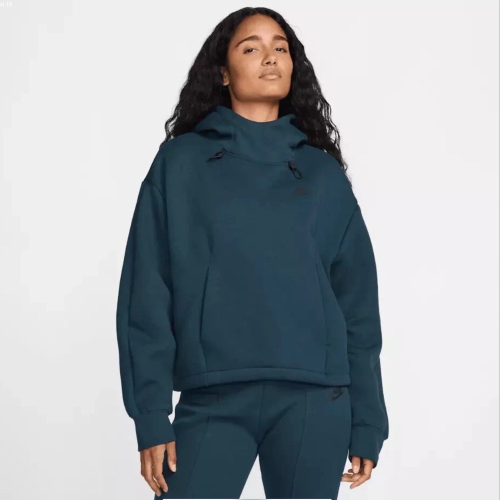 Nike Women's Oversized Fit Hoodie Teal Green Long Sleeve Tagged L New With Tags